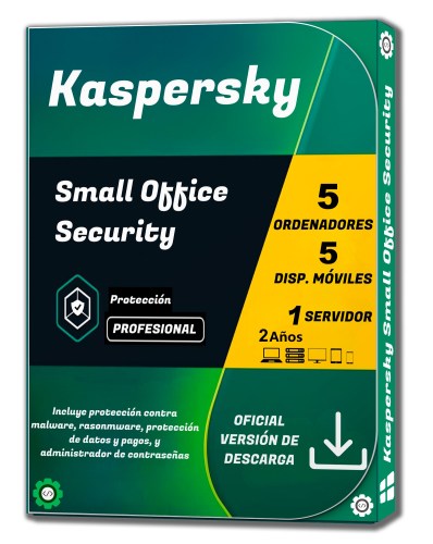 Kaspersky Small Office Security - 5 PCs - 5 Móviles - 1 Servidor Por 2 Años